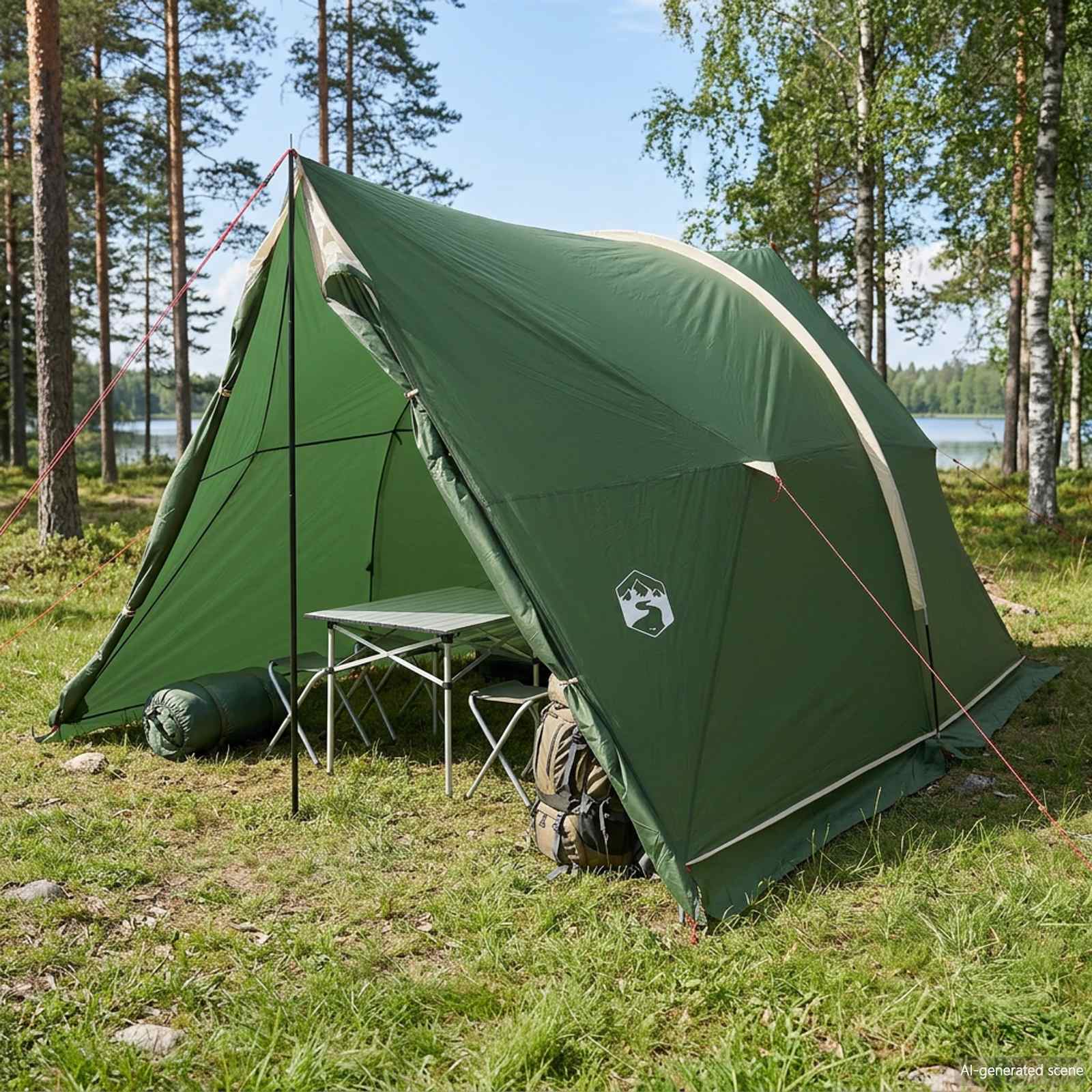 Vidaxl Canopy Tent Water-resistant Green