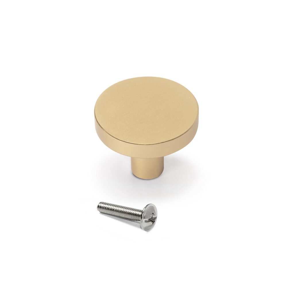 Möbelknopf Uppsala, Durchmesser 30 Mm, Aluminium Gold - Emuca - 9364110