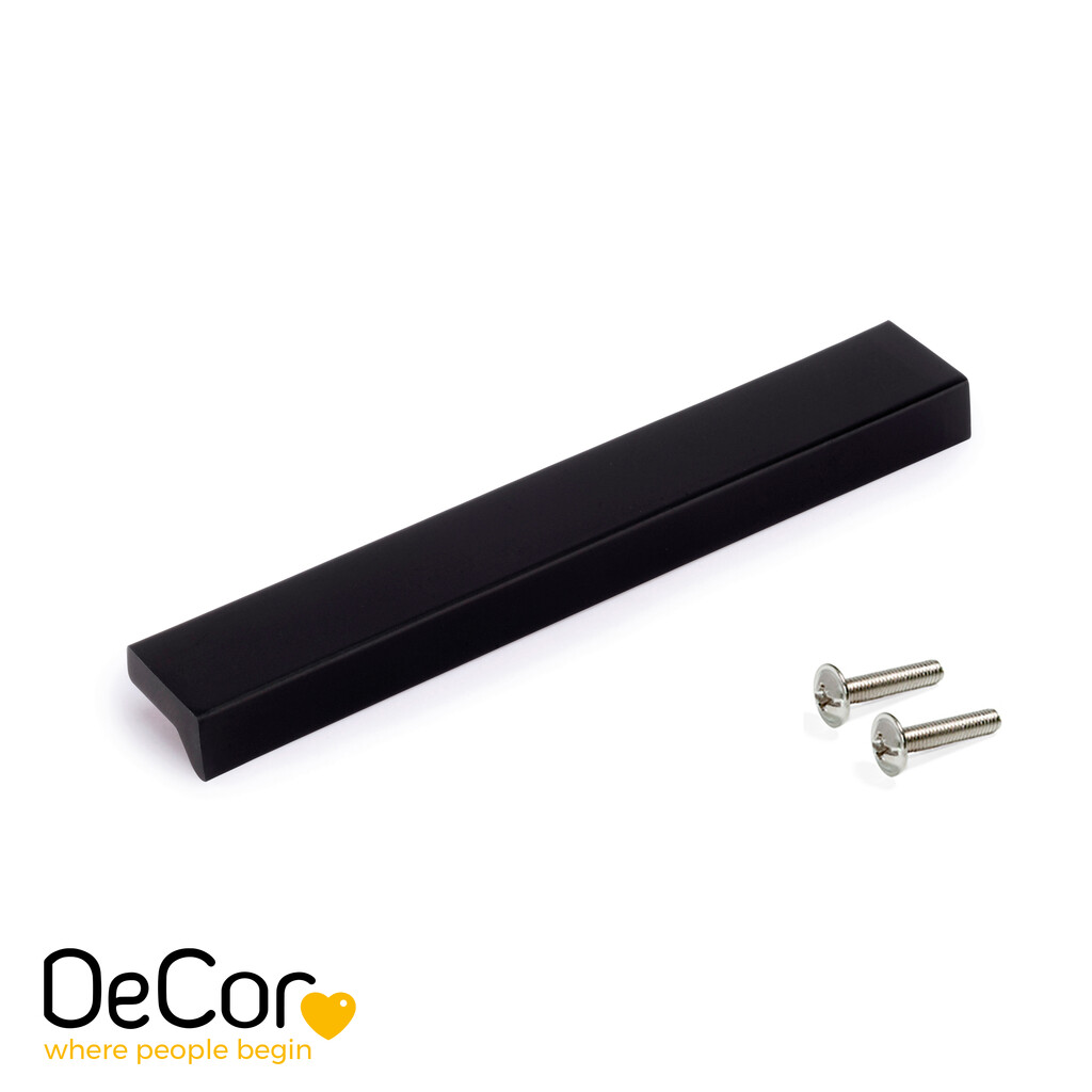 Möbelgriff Xirivella L160mm Lochmitte 128mm Schwarz Eloxiertes Aluminium - Emuca - 9355567