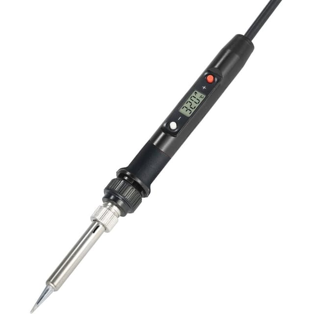 Yichen Schwarzer 80w 220v Elektrischer Lötkolben Mit Doppel-eu-stecker, Konstanttemperaturregelung, Digitalanzeige, Zwei Steckern