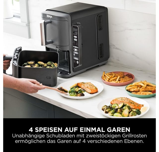 Double Stack Xl Sl451eu Grau Heißluftfritteuse - Ninja
