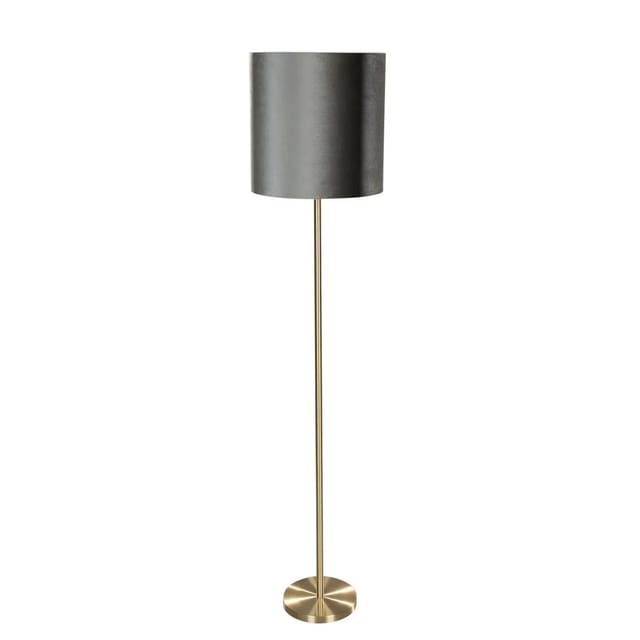 Stehleuchte Messing Mit Samt-schirm Grün 40cm - Simplo