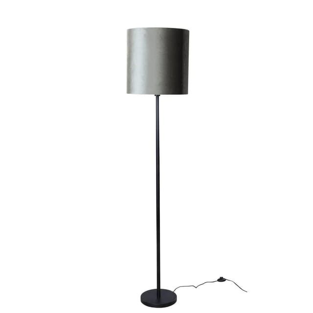 Stehleuchte Schwarz Mit Grünem Samt-schirm 40cm - Simplo
