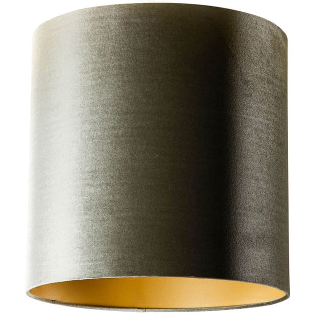 Samtlampenschirm Grün Mit Goldener Innenseite 40/40/40