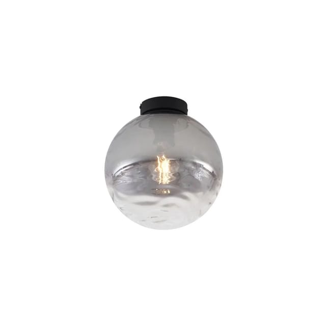 Design Deckenleuchte Schwarz Mit Rauchverlauf Glas - Pillon