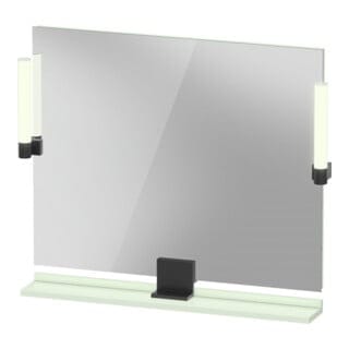 Duravit - Sivida Spiegel, Diamantschwarz Matt, 850x36x650mm,