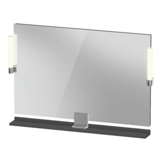 Duravit Sivida Spiegel, Chrom, 1050x36x650mm, Aufsatzleuchte,