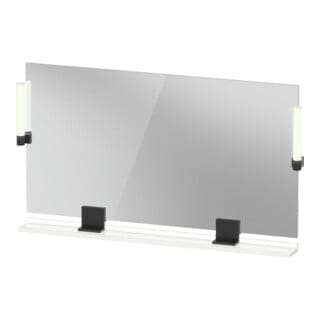Duravit - Sivida Spiegel, Diamantschwarz Matt, 1250x36x650mm,