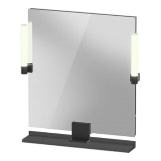 Duravit - Sivida Spiegel, Diamantschwarz Matt, 650x36x650mm,