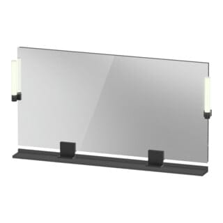 Duravit - Sivida Spiegel, Diamantschwarz Matt, 1330x36x650mm,