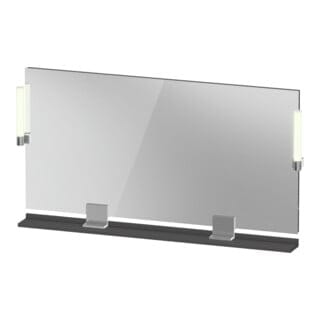 Duravit - Sivida Spiegel, Chrom, 1330x36x650mm, Aufsatzleuchte,