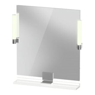 Duravit - Sivida Spiegel, Chrom, 650x36x650mm, Aufsatzleuchte,