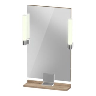 Duravit - Sivida Spiegel, Chrom, 450x36x650mm, Aufsatzleuchte,
