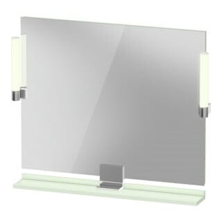Duravit - Sivida Spiegel, Chrom, 850x36x650mm, Aufsatzleuchte,
