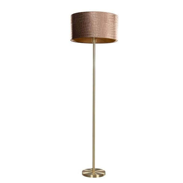 Stehleuchte Messing Mit Samt-schirm Krokodil 50cm - Simplo