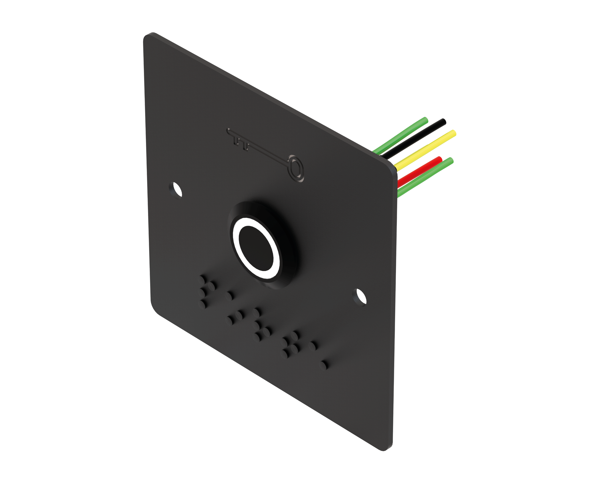Drucktaster Edelstahl Schwarz 19 Mm Led Grün/weiß No+nc + Pbp19b 6 Gelötete Leitungen - Sewosy - Pb19vb6fbl-n