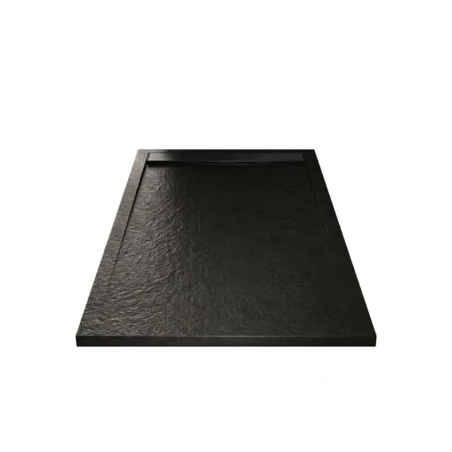 Mirlo - Extra Flache Duschwanne Ribera Schieferoptik Schwarz 70x160cm
