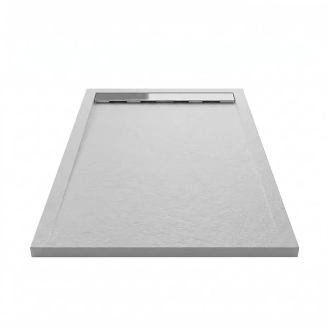 Extra Flache Duschwanne Ribera Schieferoptik Grau 90x190cm