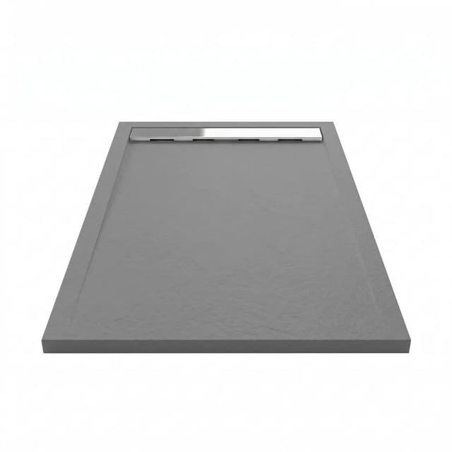 Mirlo - Extra Flache Duschwanne Ribera Schieferoptik Anthrazit 90x120cm