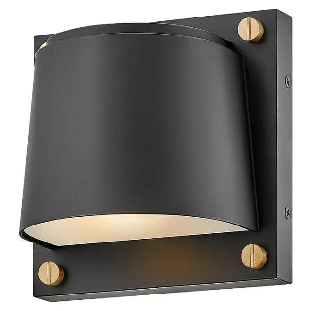 Hinkley - Led Außenwandleuchte Scout Downlight Schwarz, Höhe 16,5cm