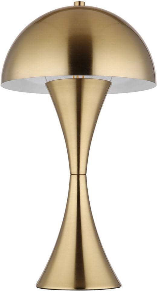 Tischleuchte Messingfarben Tischlampe Schlafzimmerleuchte Leselampe Nachttischlampe, Metall, 1x E27 Fassung, Dxh 20x36,1 Cm