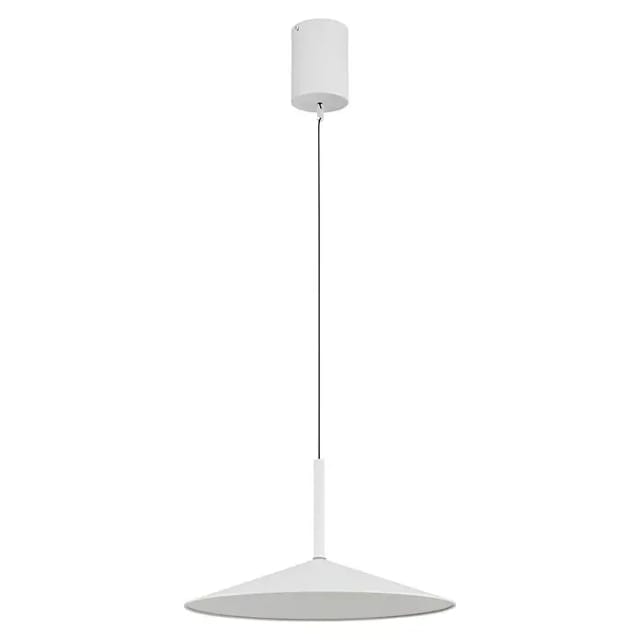 Led Pendelleuchte Hängelampe Höhenverstellbar Esszimmerleuchte Hängend Weiß, Metall Acryl, 18w 980lm Neutralweiß, Dxh 47,5x80-150 Cm