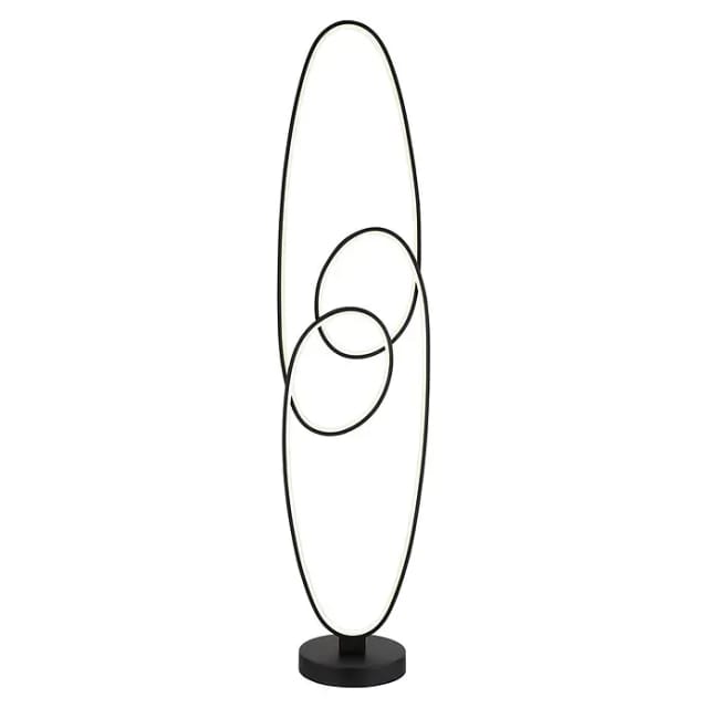 Led Stehleuchte Schwarz Standlampe Alu Designleuchte Cct Wohnzimmerlampe Stehend, Memoryfunktion, 39w 1890lm Warm-kaltweiß, H 122 Cm