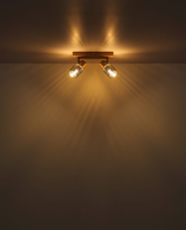 Deckenlampe Deckenstrahler Schlafzimmerlampe Verstellbar Kaffeefarben L 41 Cm