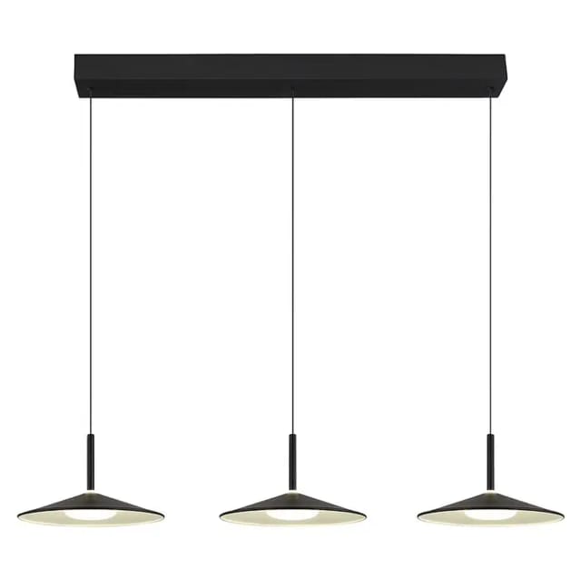 Pendellampe Hängelampe Esstischlampe Schwarz 3 Flammig Kücheleuchte Led H 180cm