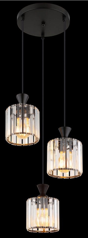 Globo - Hängeleuchte - Jordana - Schwarz - Glas - Ø 32cm - E27 -
