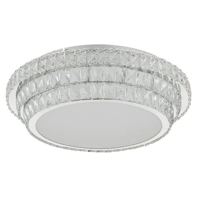 Globo - Deckenlampe Deckenleuchte Esszimmerlampe Dimmer Fernbedienung Kristalle Led 60cm