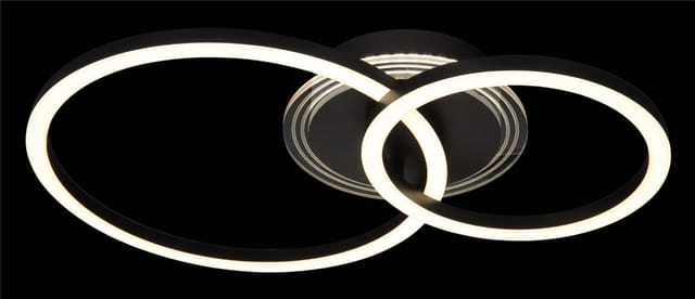 Deckenleuchte Led Dimmbar Wohnzimmerlampe Schlafzimmerlampe Schwarz L 50 Cm