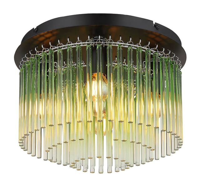 Globo - Deckenleuchte - Gorley - Schwarz - Glas - Ø 32cm - E14 -