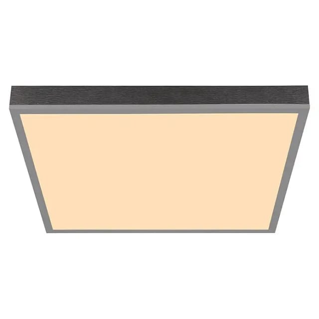 Globo Lighting - Deckenleuchte Deckenlampe Holzleuchte Wohnzimmerleuchte Alu 1 Flammig Grau Led