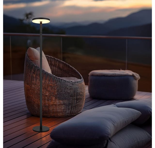 Led Solarleuchte Außenleuchte Stehlampe Ip54 Touch-dimmer Usb Akku H 145 Cm