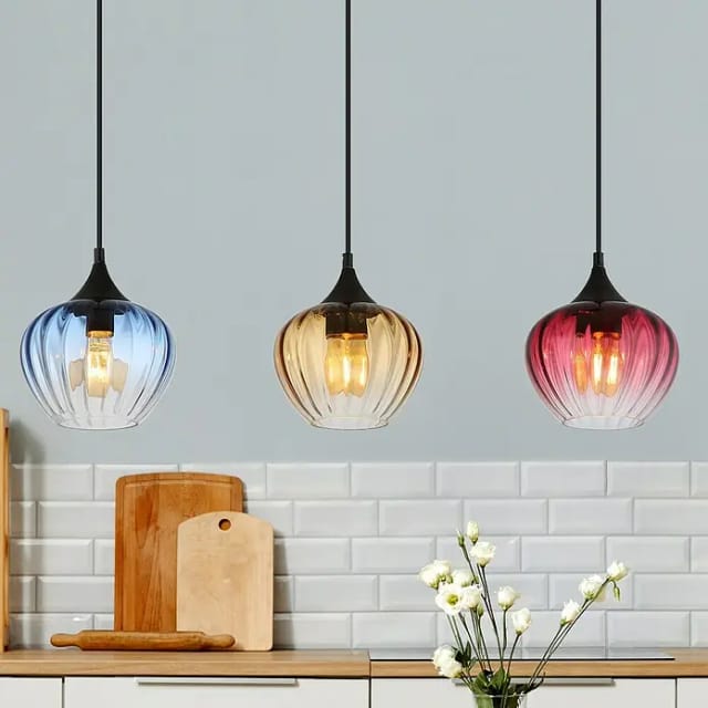 Globo - Hängeleuchte - Sander - Mehrfarbig - Glas - Große