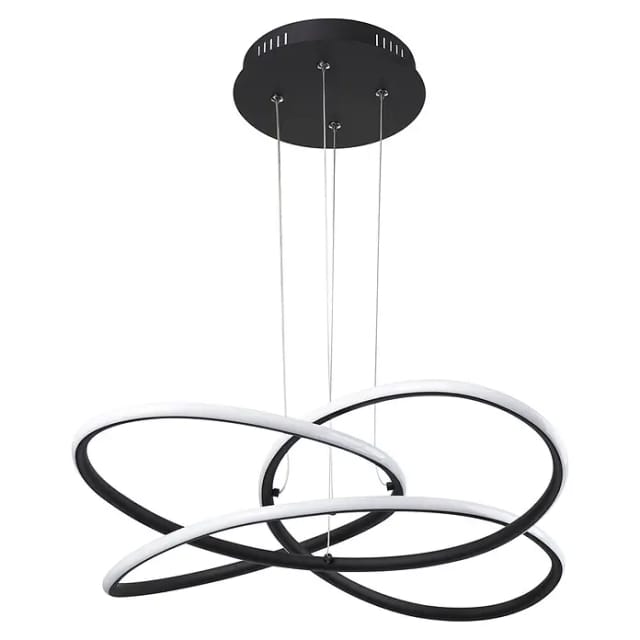 Led Hänge Pendel Lampe Ess Zimmer Decken Leuchte Schwarz Geschwungen