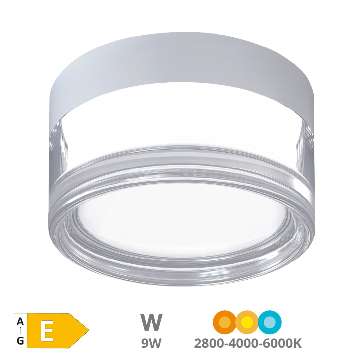 Deckenleuchte Led 9w Ip65 Weiß 140mm
