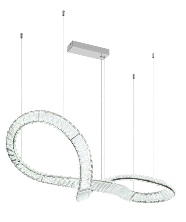 Pendelleuchte Kristallleuchte Hängelampe Led Dimmbar Fernbedienung Cct Verchromt