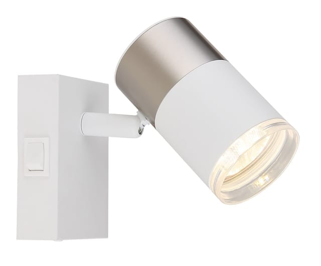 Wandleuchte Wandlampe Schlafzimmerlampe Metall Weiß Strahler Verstellbar