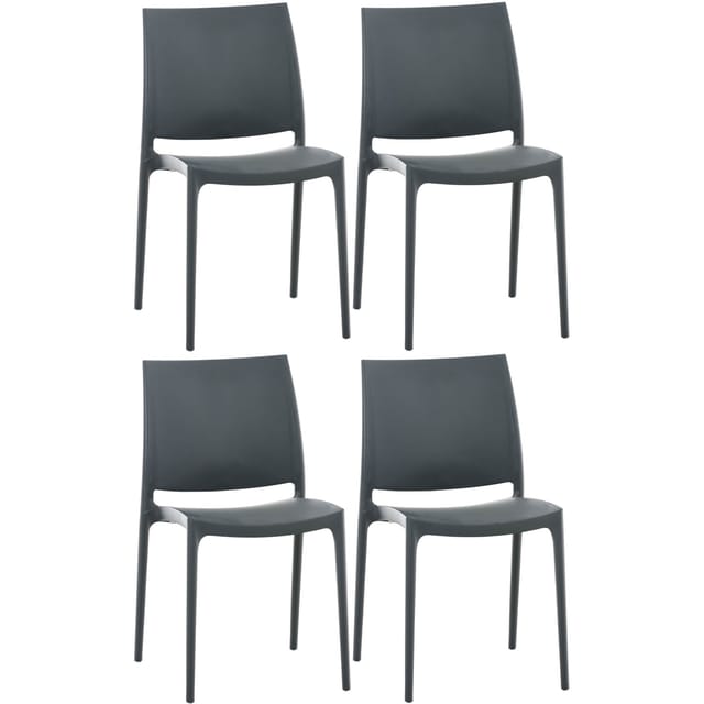 Clp - 4er Set Stühle Maya Dunkelgrau