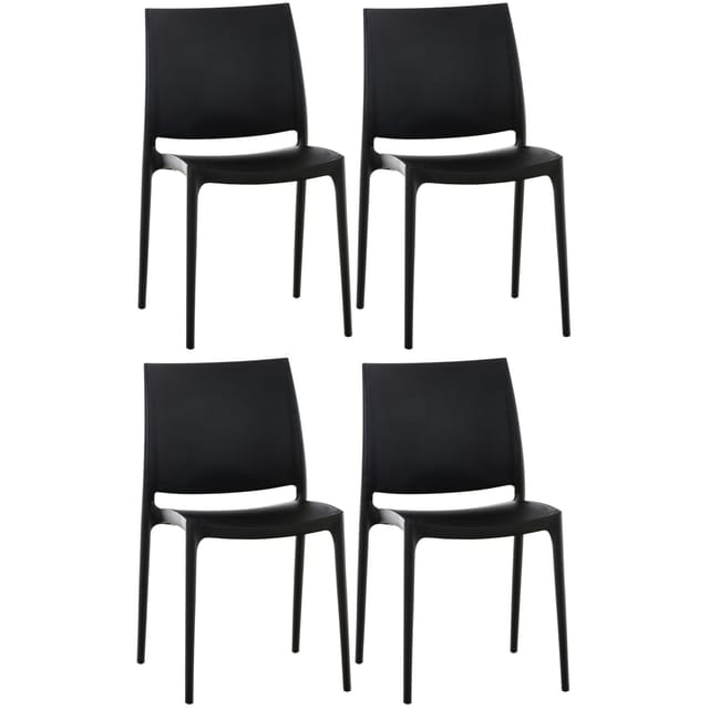 Clp - 4er Set Stühle Maya Schwarz