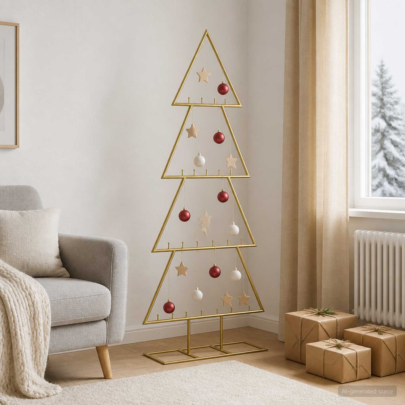 Vidaxl Metal Christmas Tree With Classic Stand Kuopio 125 Cm Steel