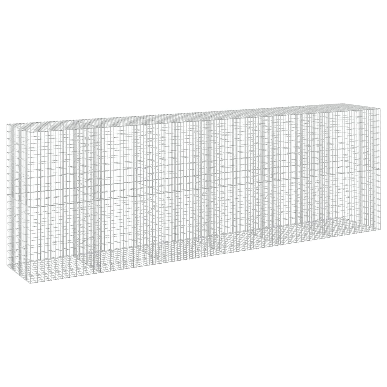 Gabione Mit 3,5 Mm Draht Und 5x10 Cm Maschen 600x100x200 Cm Vidaxl