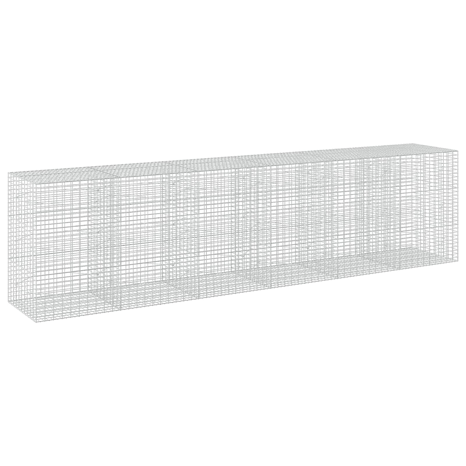 Gabione Mit 3,5 Mm Draht Und 5x10 Cm Maschen 600x100x150 Cm Vidaxl
