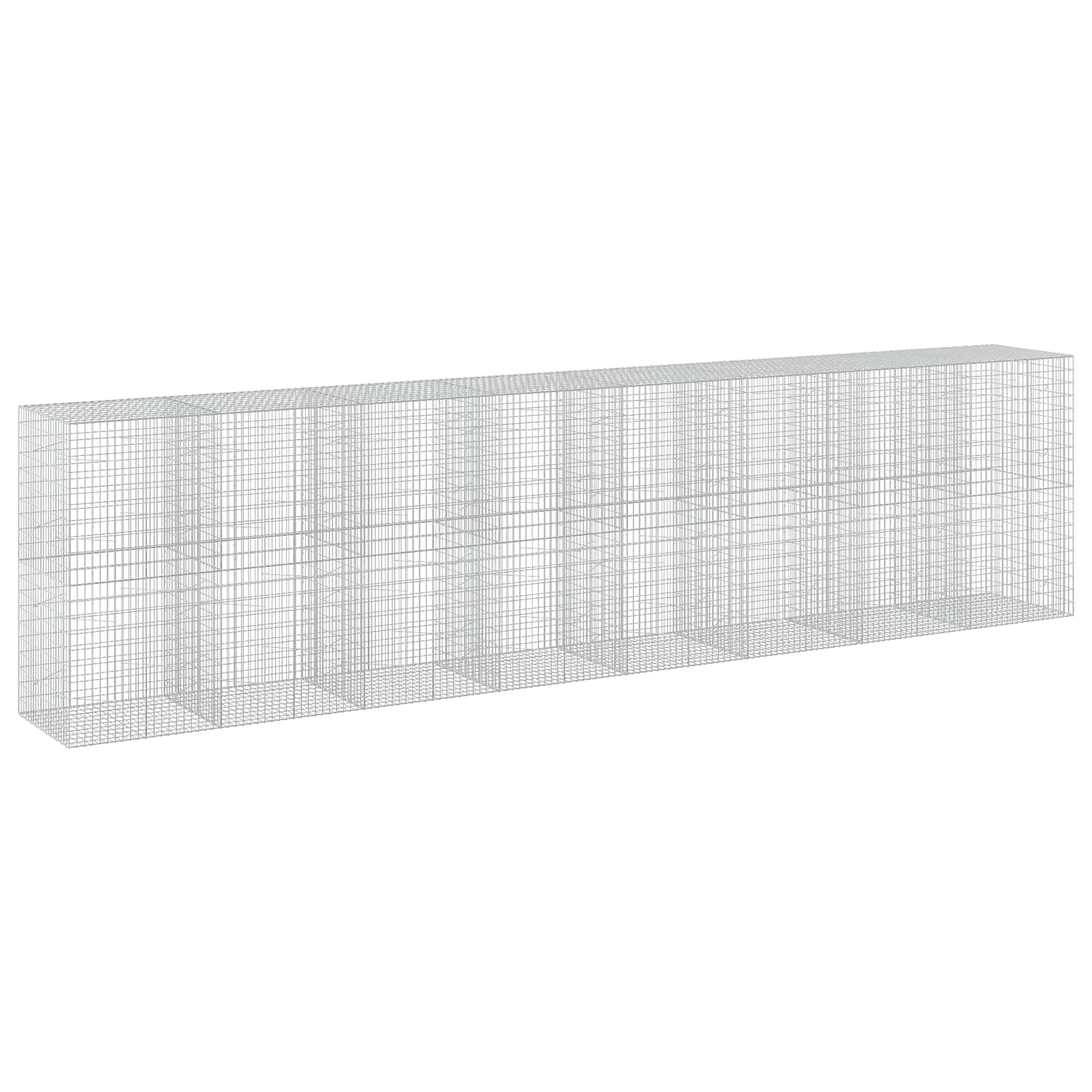 Gabione Mit 3,5 Mm Draht Und 5x10 Cm Maschen 800x100x200 Cm Vidaxl