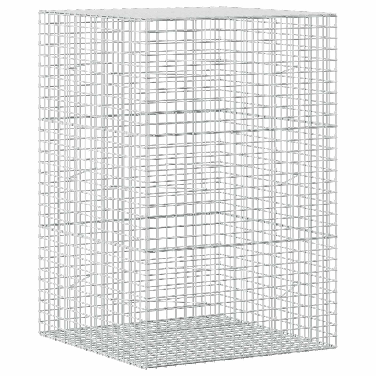 Gabione Mit 3,5 Mm Draht Und 5x5 Cm Maschen 100x100x150 Cm Vidaxl