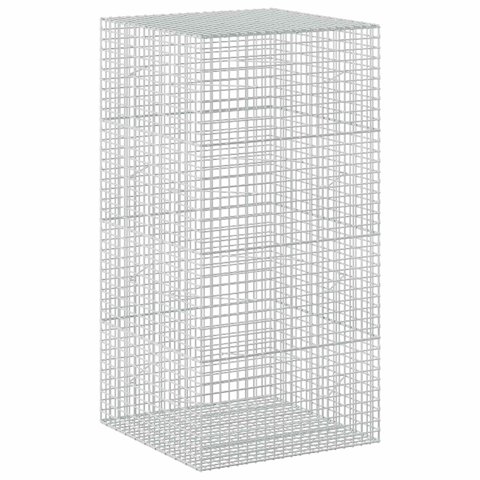 Gabione Mit 3,5 Mm Draht Und 5x5 Cm Maschen 100x100x200 Cm Vidaxl