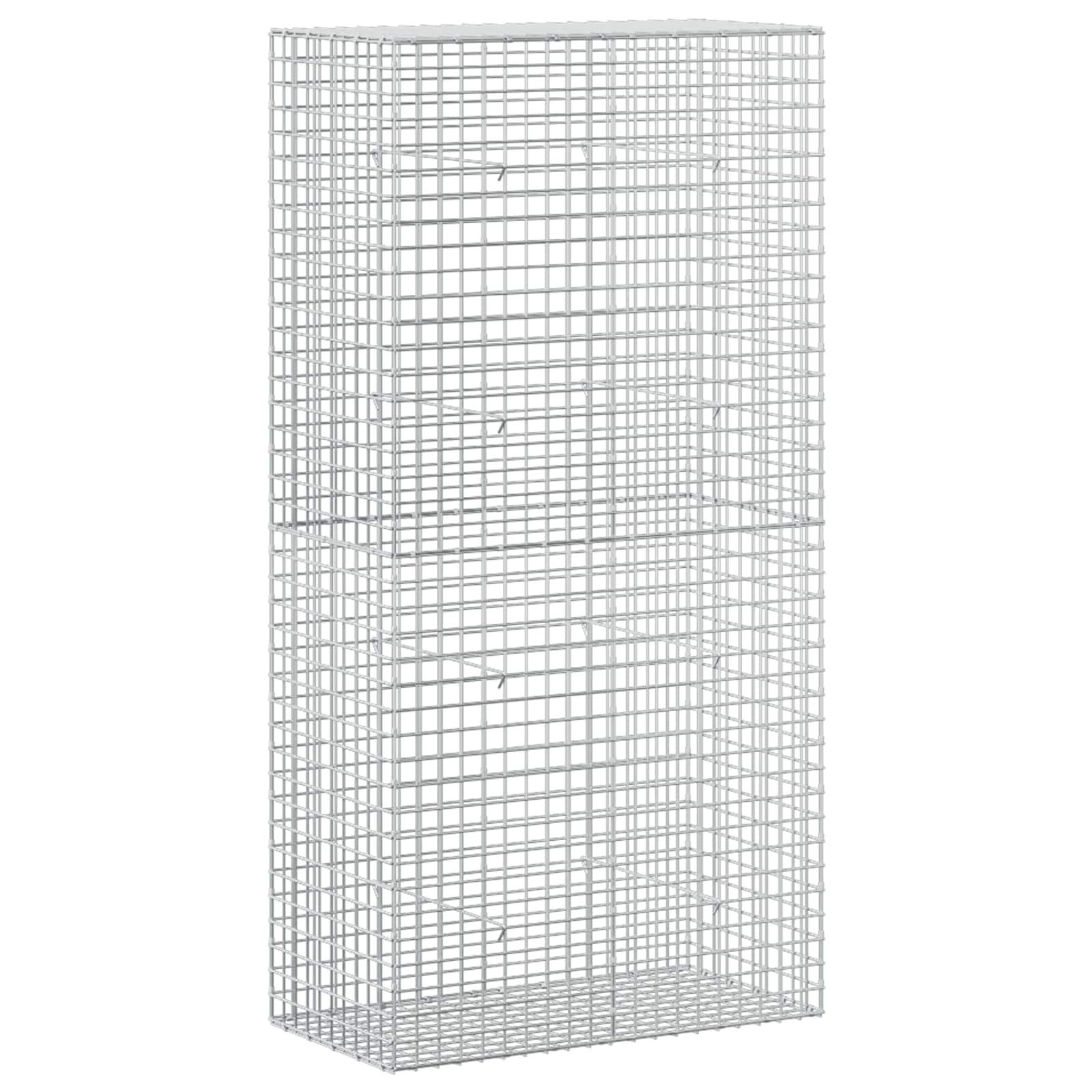 Gabione Mit 3,5 Mm Draht Und 5x5 Cm Maschen 100x50x200 Cm Vidaxl