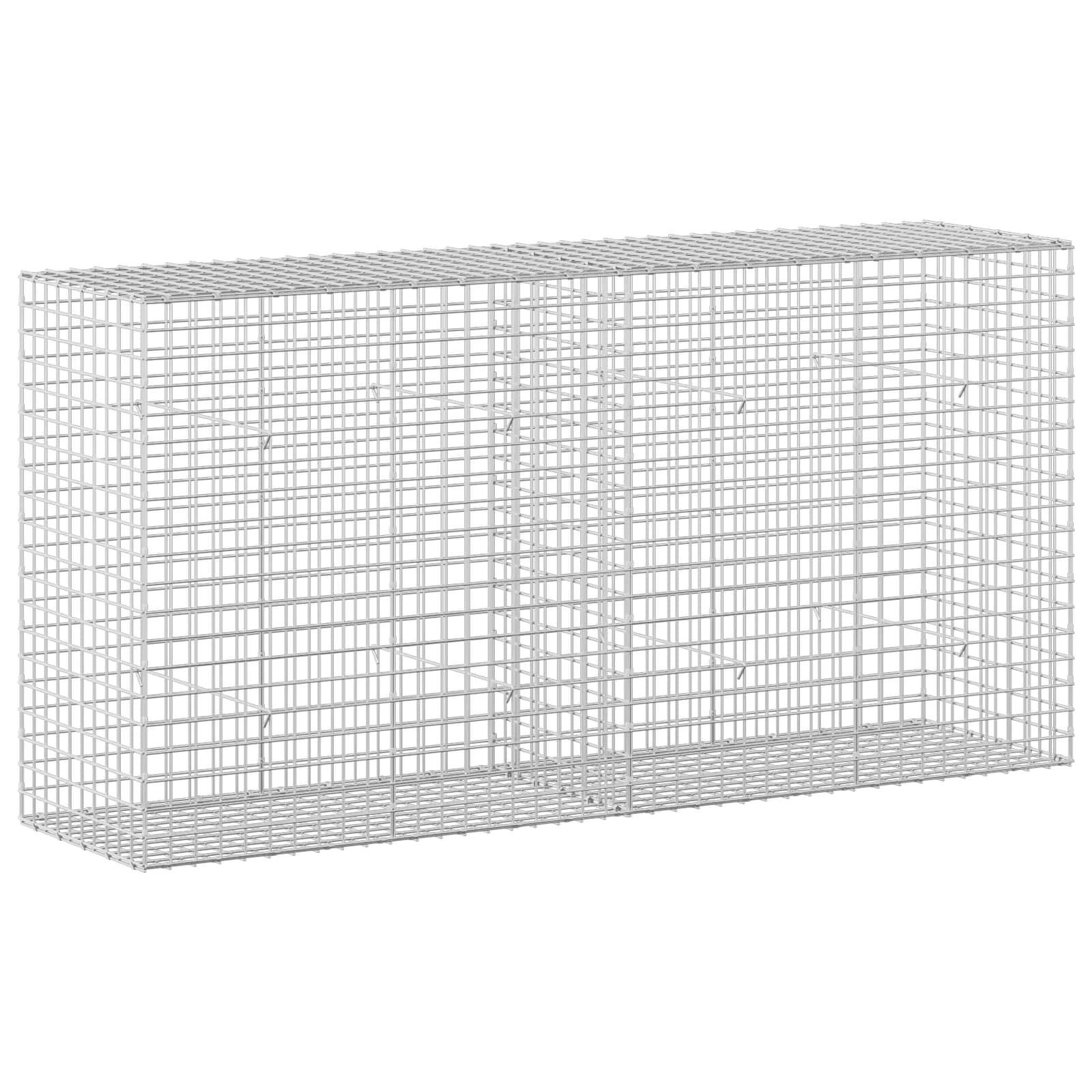 Gabione Mit 3,5 Mm Draht Und 5x5 Cm Maschen 200x50x100 Cm Vidaxl